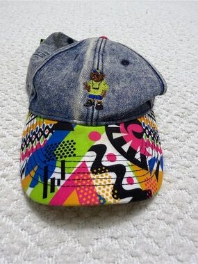 Cayler and Sons Fresh Prince Peace Bear Strapback Hat Cap Denim Retro 90's Style